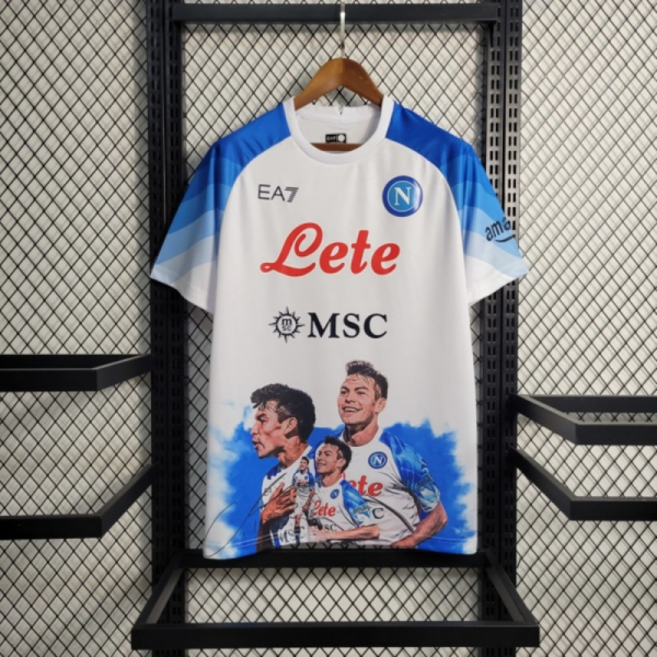 2023/24 Napoli Champions Edition White jersey Fan version