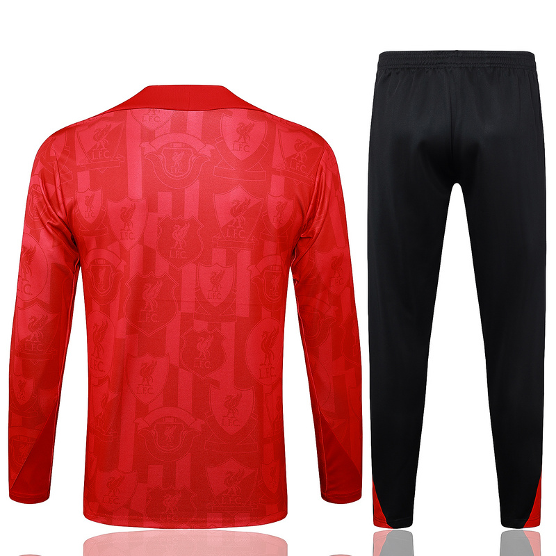 24/25 Liverpool Red Long-sleeved half-pull training kit Football team kit