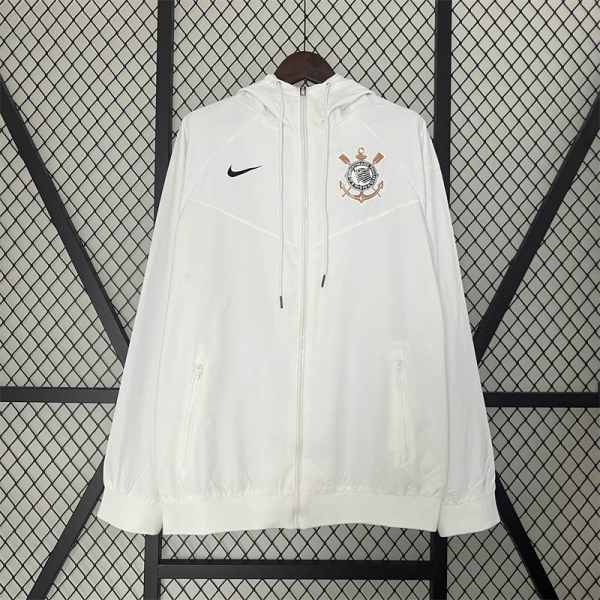 24/25 Corinthians Windbreaker White Sport Unifom jersey Sport Unifom