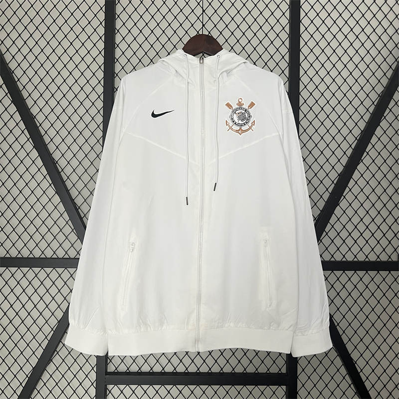 24/25 Corinthians Windbreaker White Sport Unifom jersey Sport Unifom