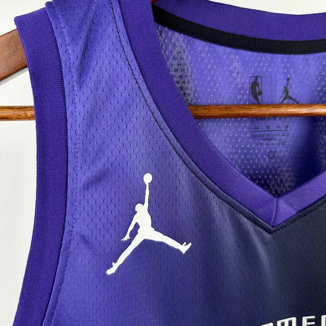 NBA Scaramento Kings 2024 V-Neck JORDAN Edition Purple jersey WESTBROOK#18 S-XXL