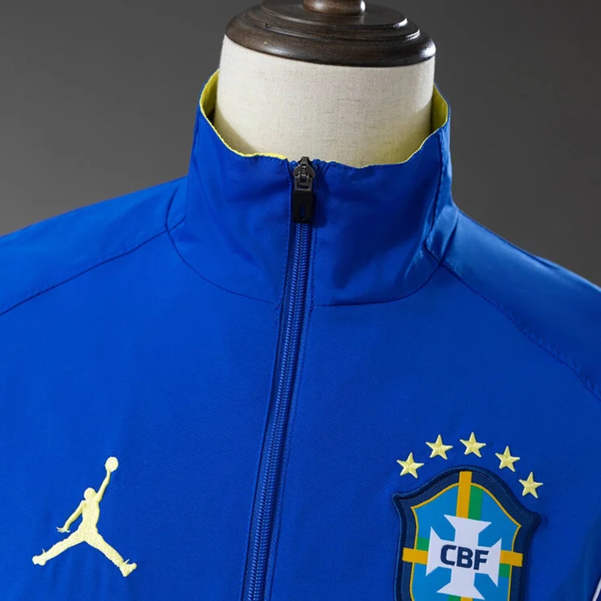 2026 Brazil Blue Windbreaker Jacket