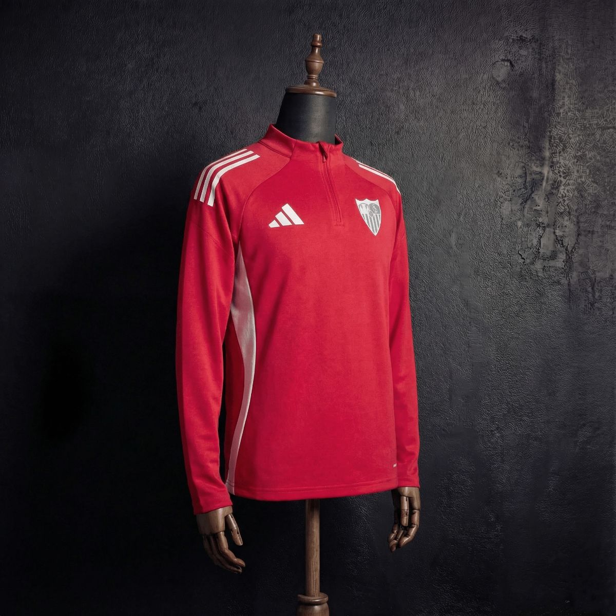 2025/26 Sevilla Half-Pull long Sleeve Red Hoodie