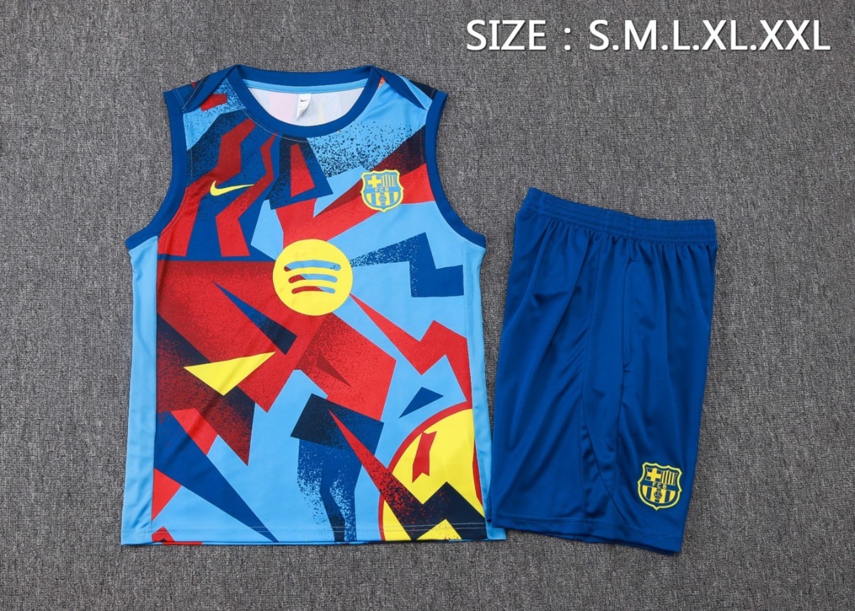 2026 Barcelona Light blue Training Set Shirt and Shorts