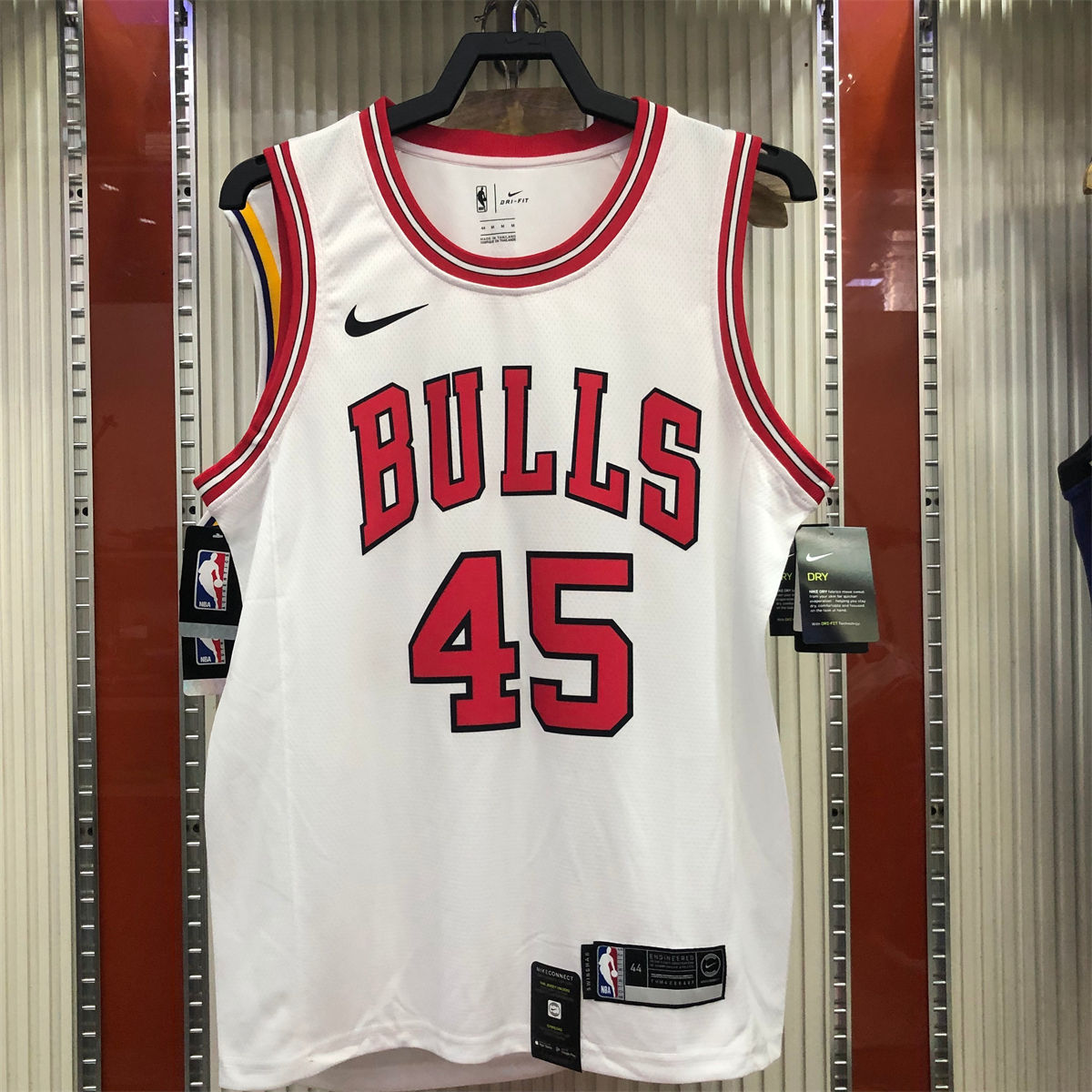 NBA Chicago Bulls Round neck White Jersey JORDAN#45 S-XXL