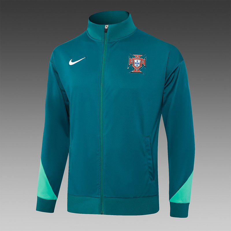 2024/25 Portugal Green Jacket Training Suit Set Football Team Shirt Sports Fashion