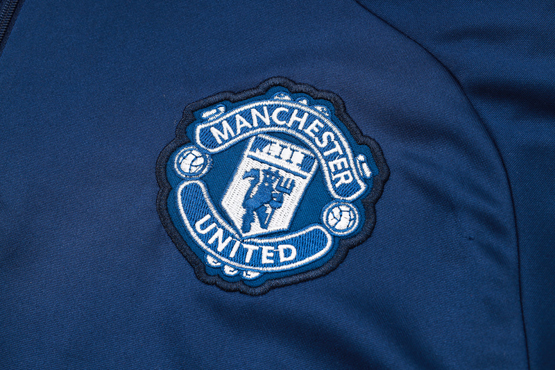 24/25 Manchester United royal blue Long-sleeved half-pull training kit Football team kit
