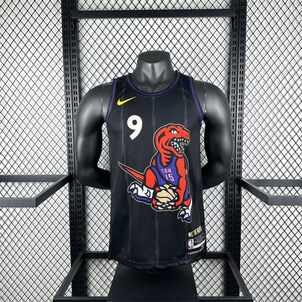 NBA Toronto Raptors 24/25 City Edition Round Neck Black Jersey BARRETT#9 S-XXL