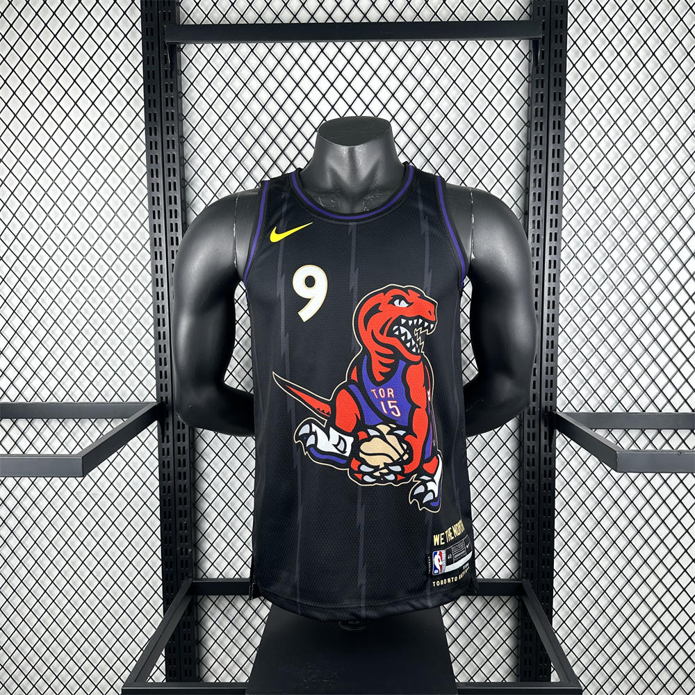 NBA Toronto Raptors 24/25 City Edition Round Neck Black Jersey BARRETT#9 S-XXL