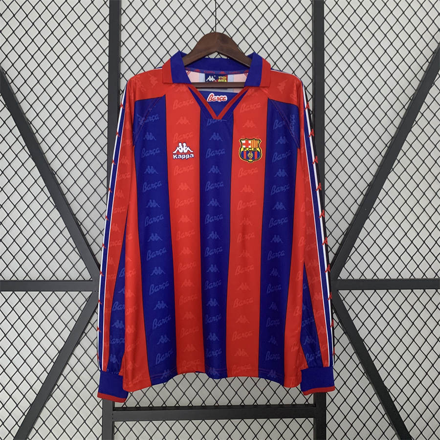 Retro Barcelona 96/97 long sleeve home jersey Fan Version