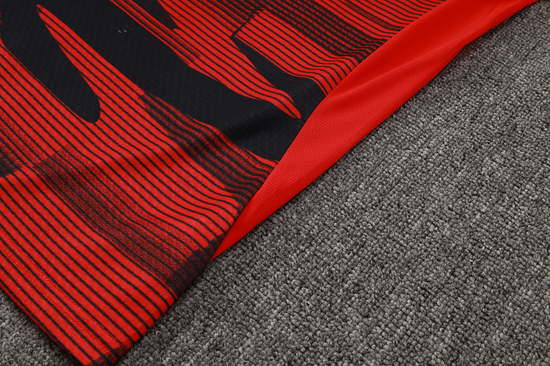 24/25 AC Milan Red Long-sleeved half-pull training kit Football team kit