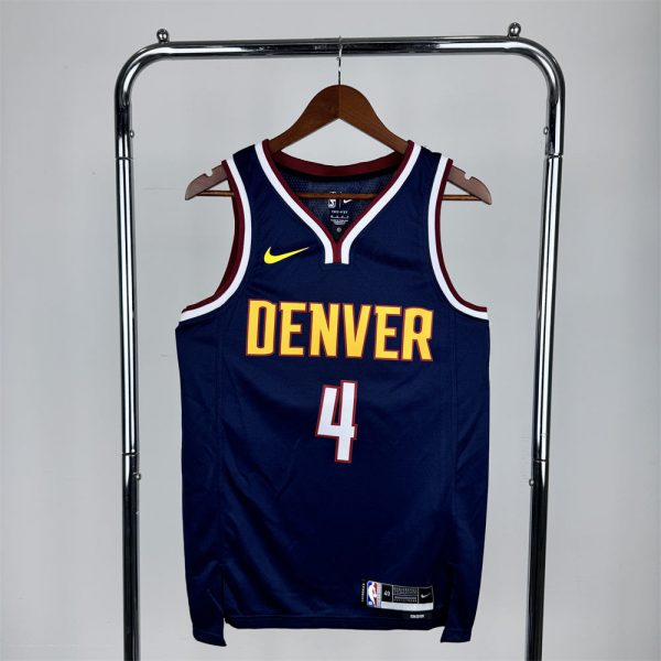 NBA Denver Nuggets Round Neck Dark Blue jersey WESTBROOK#4 S-XXL