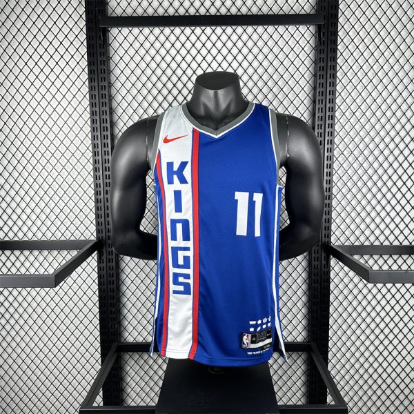 NBA Scaramento Kings 2024 V-Neck City Edition Blue jersey SABONIS#11 S-XXL