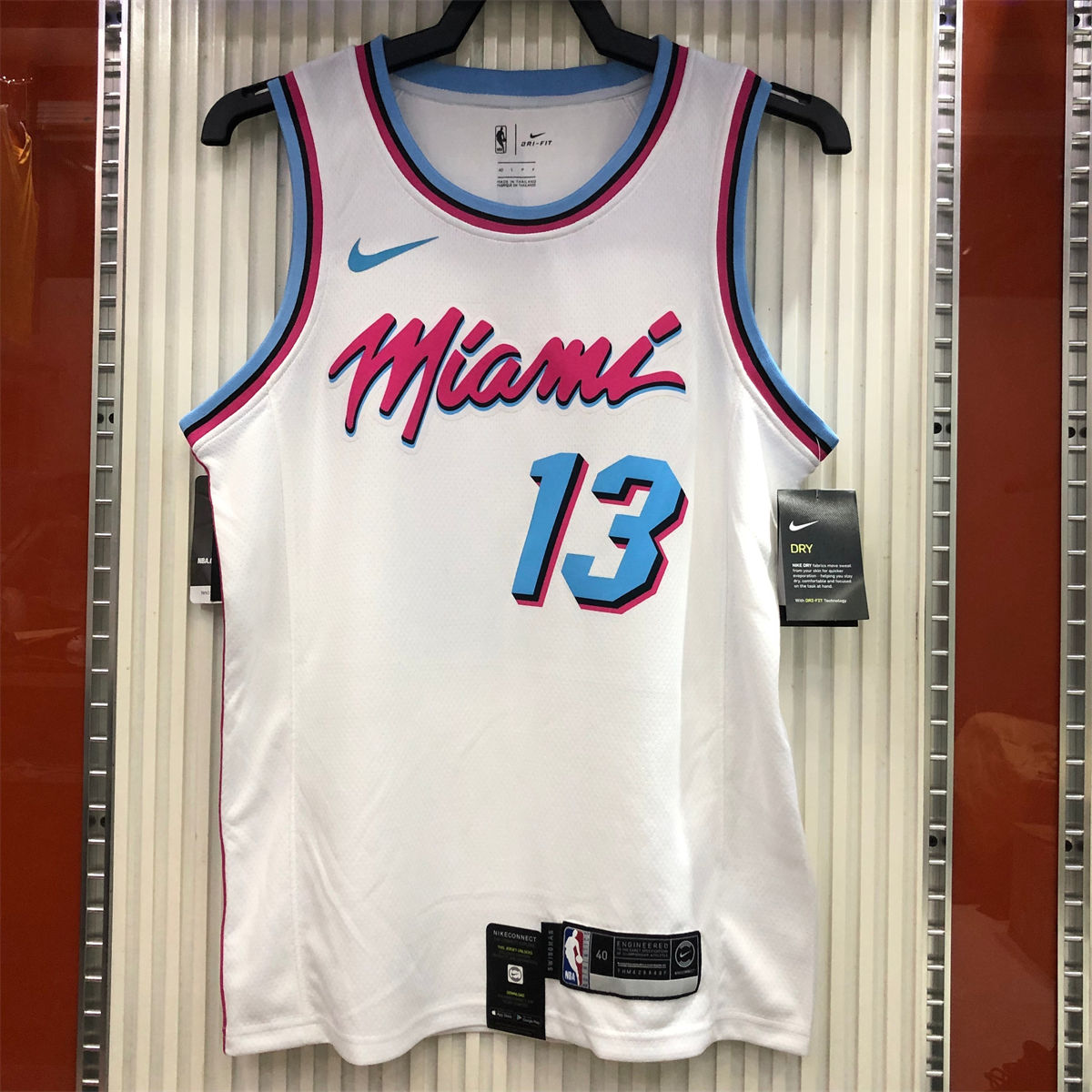 NBA Miami Hearts round neck White Jersey ADEBAYO#13 S-XXL