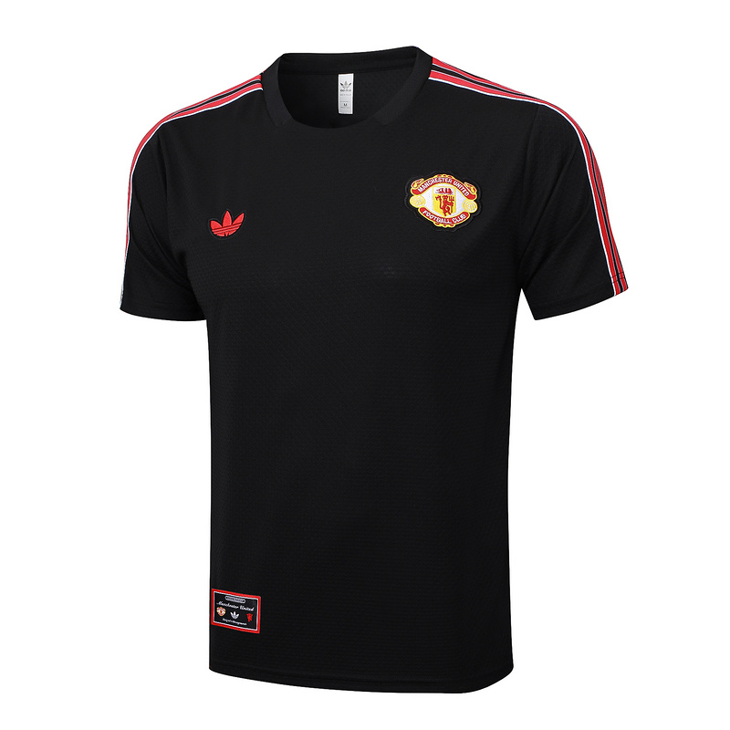 2025/26 Manchester United Black Training Set Shirt and Shorts