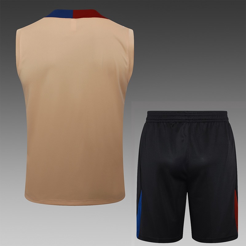 24/25 Barcelona Khaki Training Set Shirt and Shorts