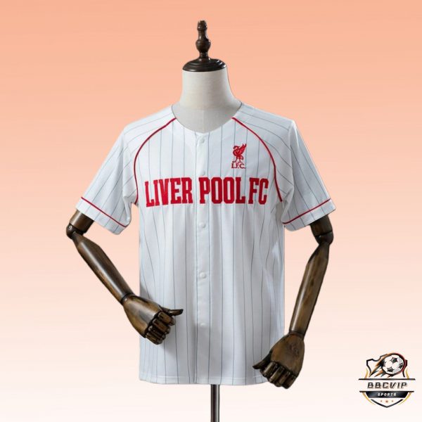 2025/26 Liverpool US Pack Full-Button Baseball White jersey Fan version