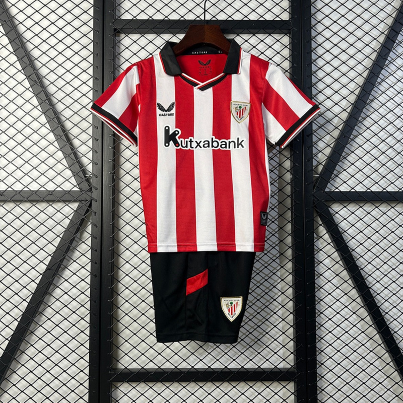 2025/26 Athletic Bilbao home jersey kids Kits size: 16-28