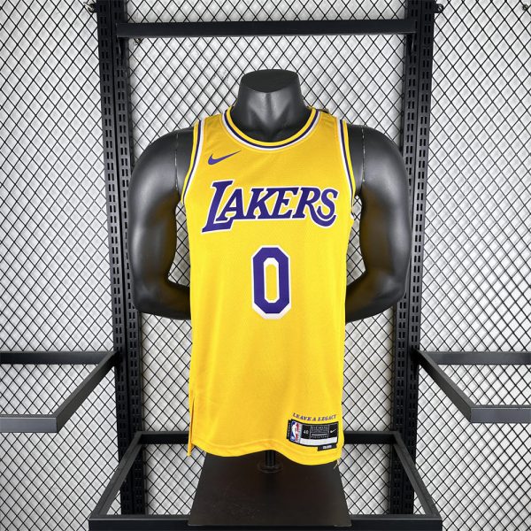 NBA Los Angeles Lakers WESTBROOK#0 2022/23 Gold Association Edition Swingman Jersey S-XXL