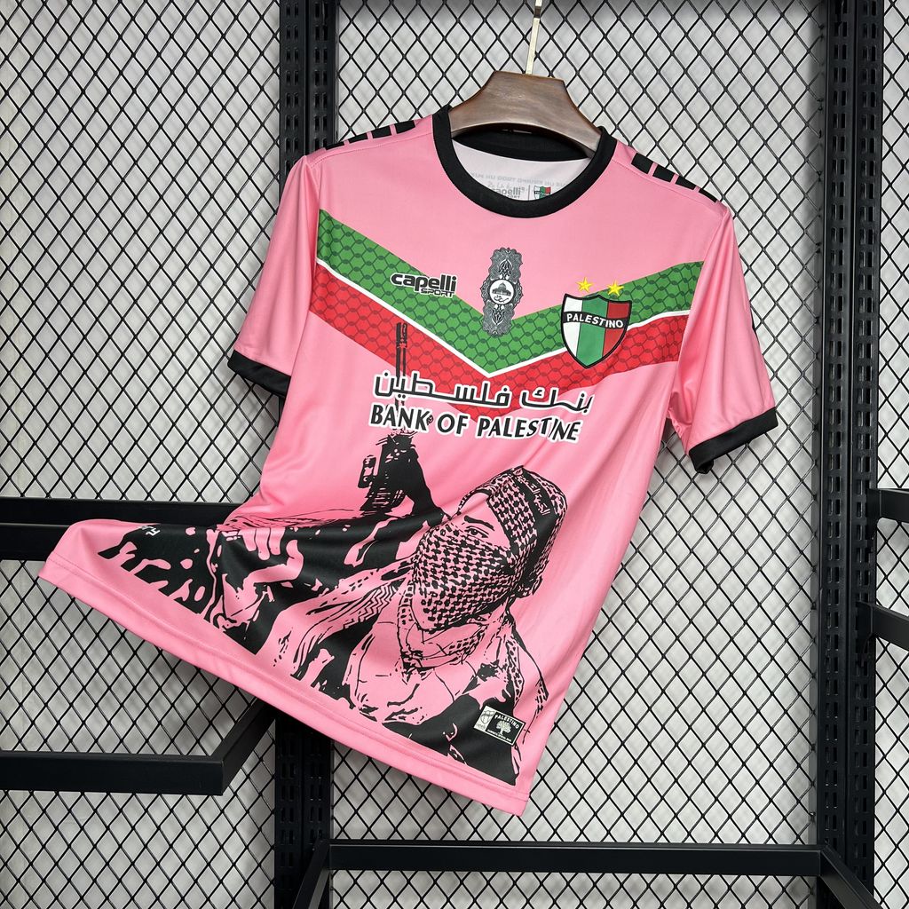 2024/25 CD Palestino Pink Graffiti Jersey Fan Version