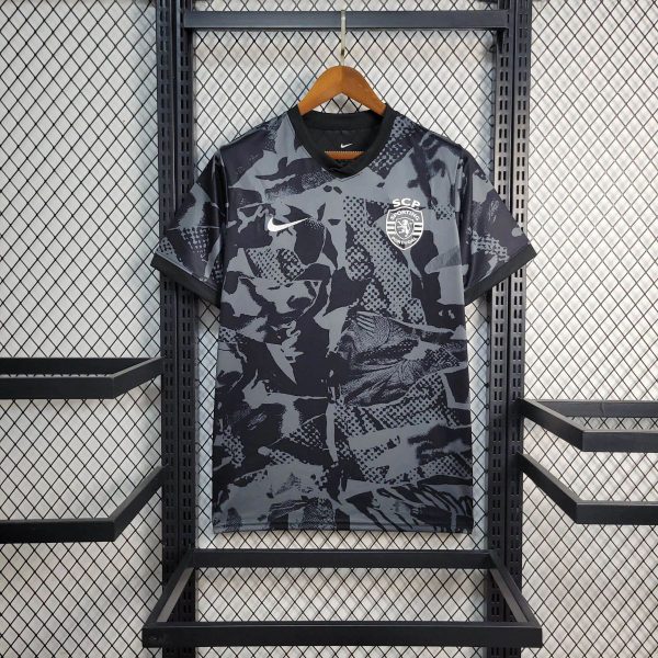 2025/26 Sporting Lisbon Pre-Match Black jersey Fan version