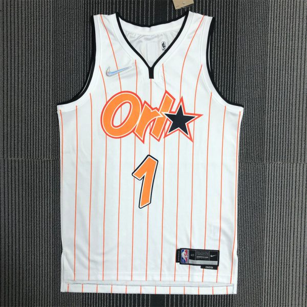 NBA Orlando Magic V-Neck White 75th Anniversary McGRADY#1 JERSEY S-XXL