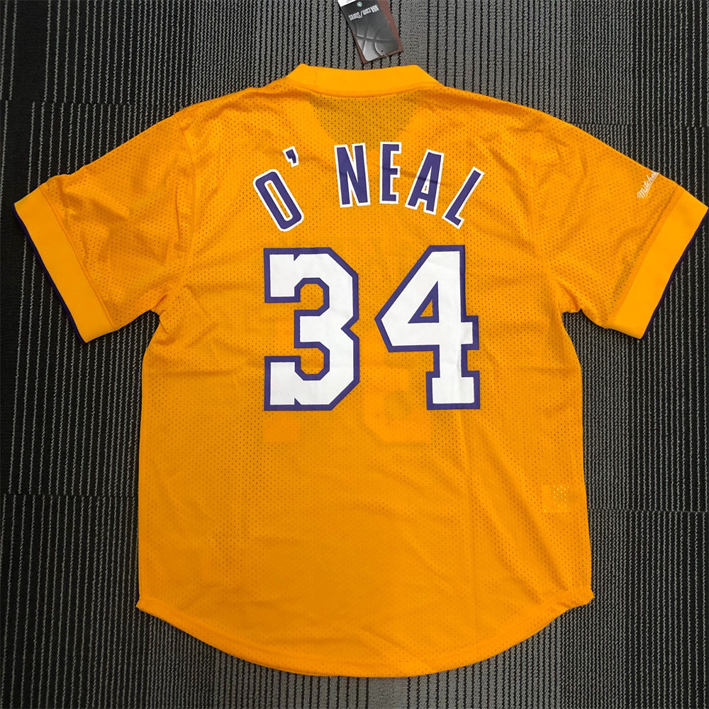 NBA Los Angeles Lakers Mitchellness Jersey Golden O'NEAL#34 S-XXL