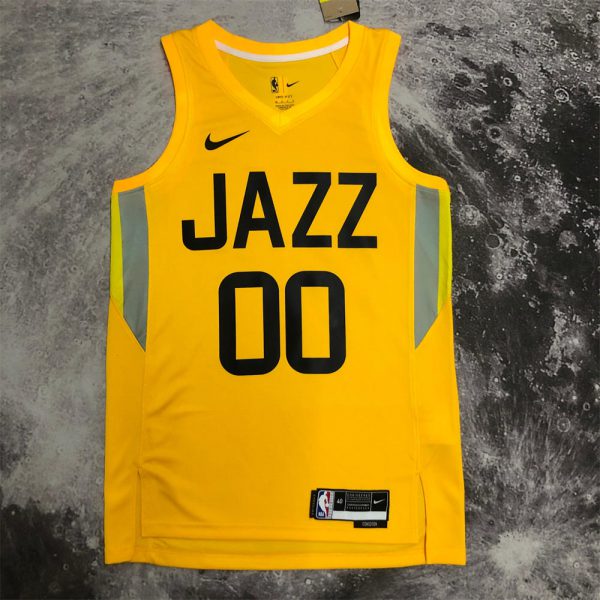 NBA Utah Jazz V-Neck Yellow Jersey CLARKSON#00 S-XXL