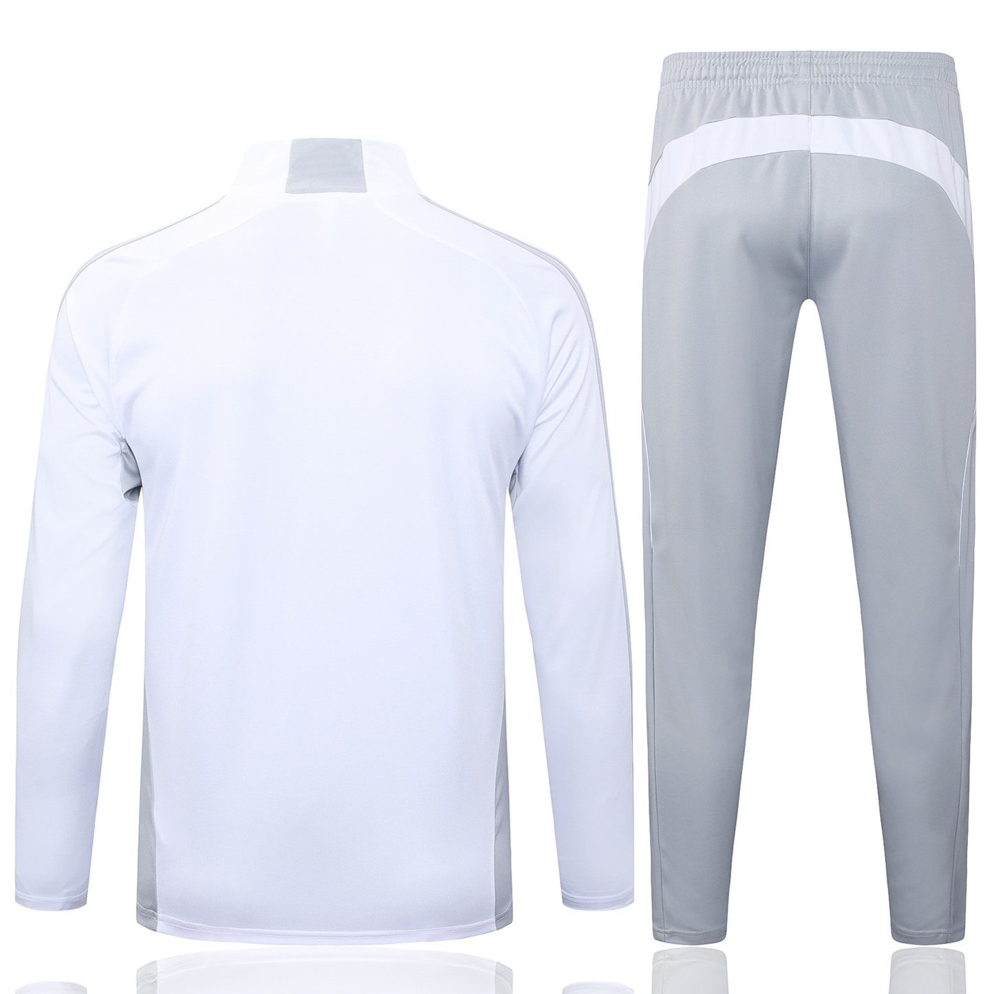 202526 Real Madrid off-white gray Long-sleeved half-pull training kit Football team kit