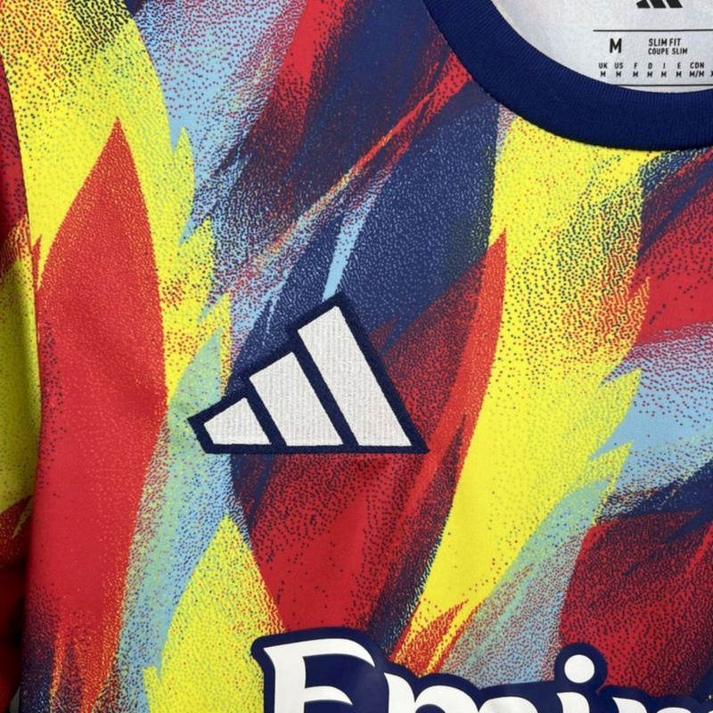2025/26 Arsenal Colorful pre-match training Jersey Fan Version