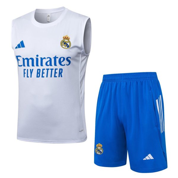 2026 Real Madrid White Training Set Shirt and Shorts