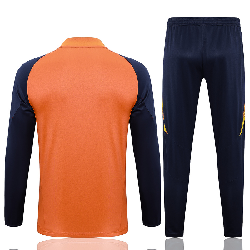 24/25 Manchester United Orange Long-sleeved half-pull training kit Football team kit