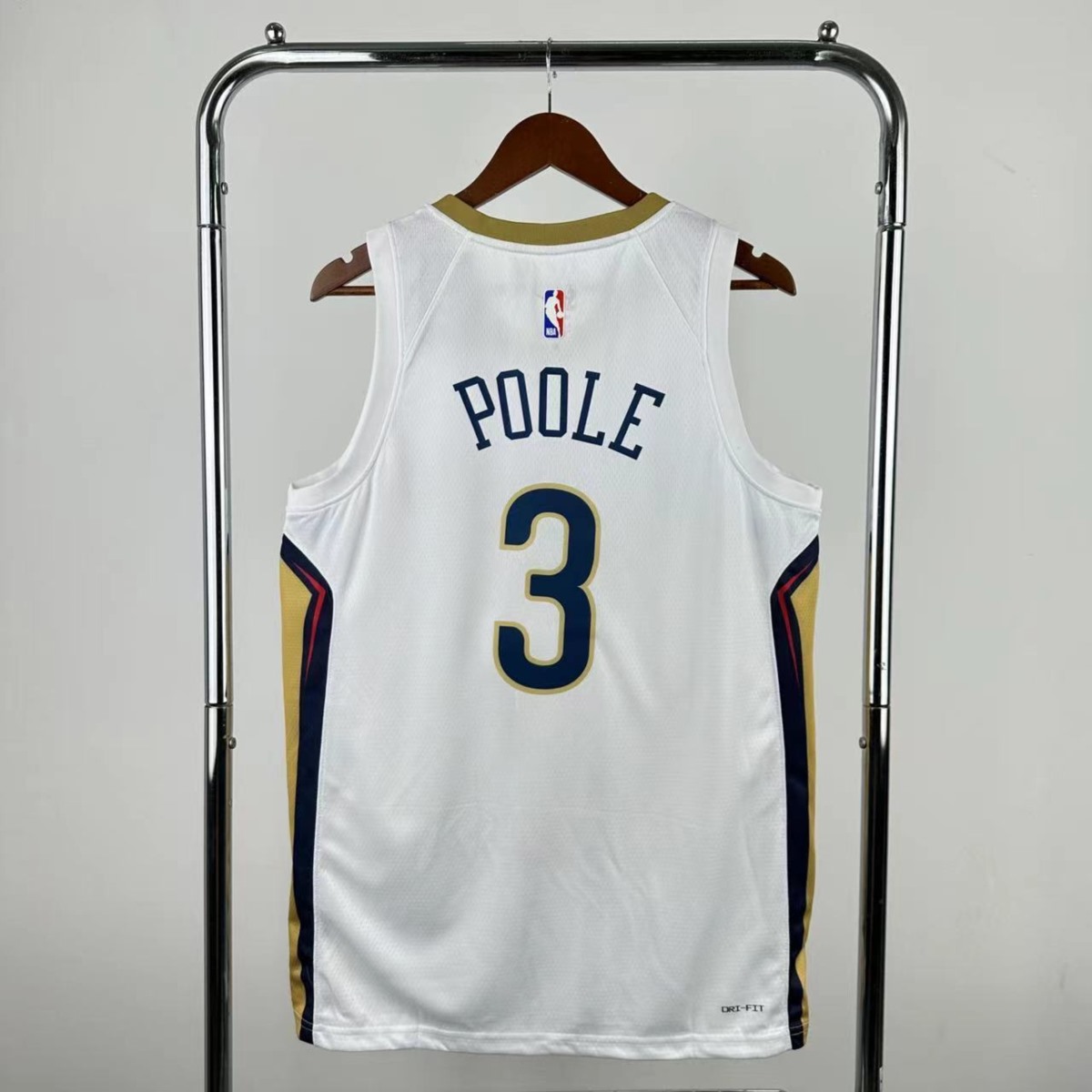 NBA New Orleans Pelicans 2023 V-Neck White jersey POOLE#3