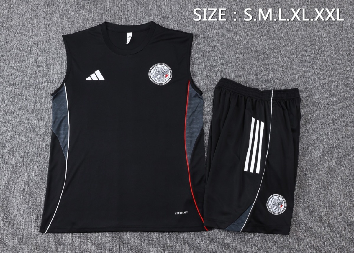 2026 Ajax Black Training Set Shirt and Shorts