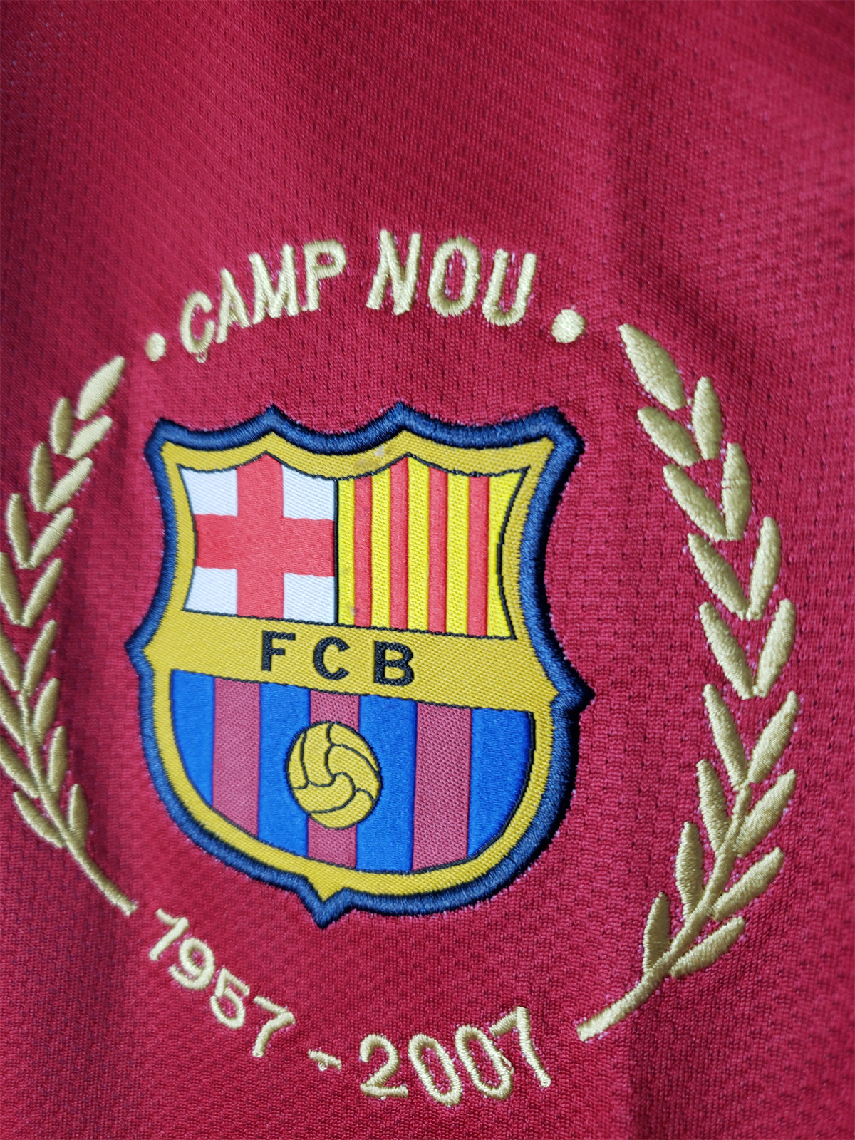 Retro Barcelona 07/08 long sleeves home jersey Fan Version