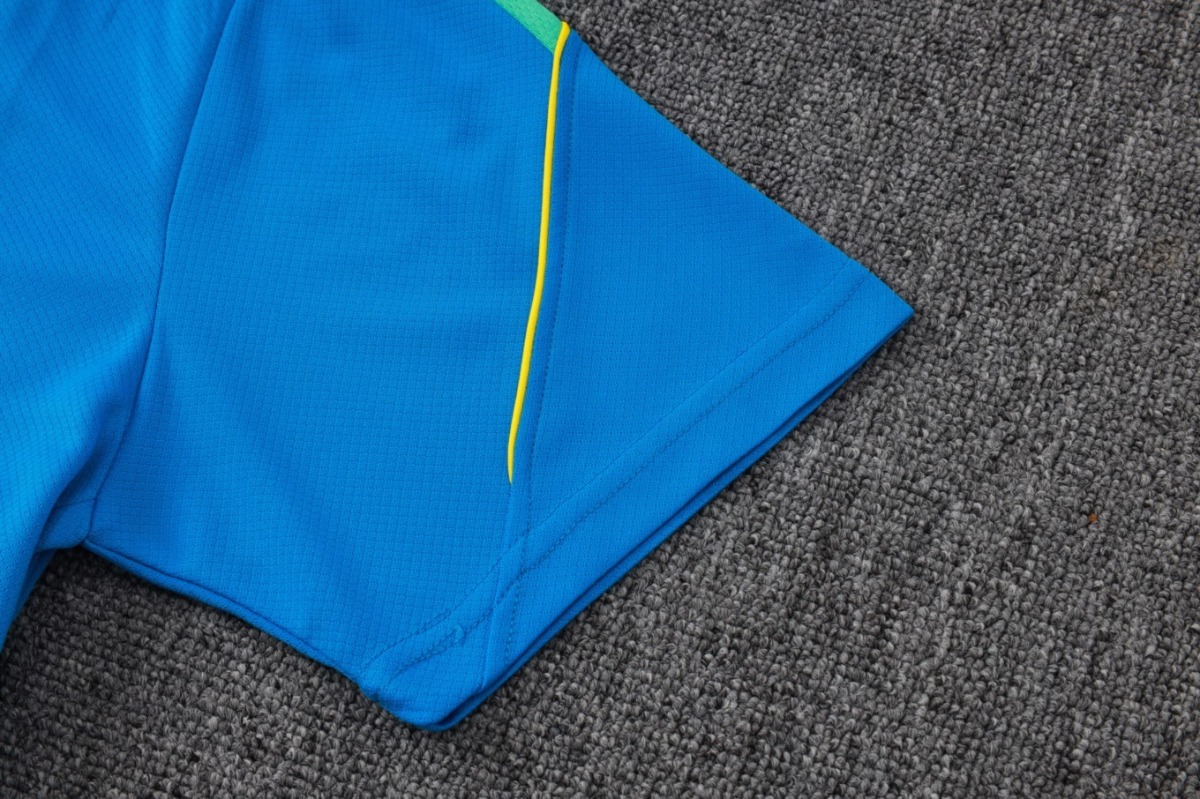 2026 Brazil Lake blue Training Set Shirt and Shorts