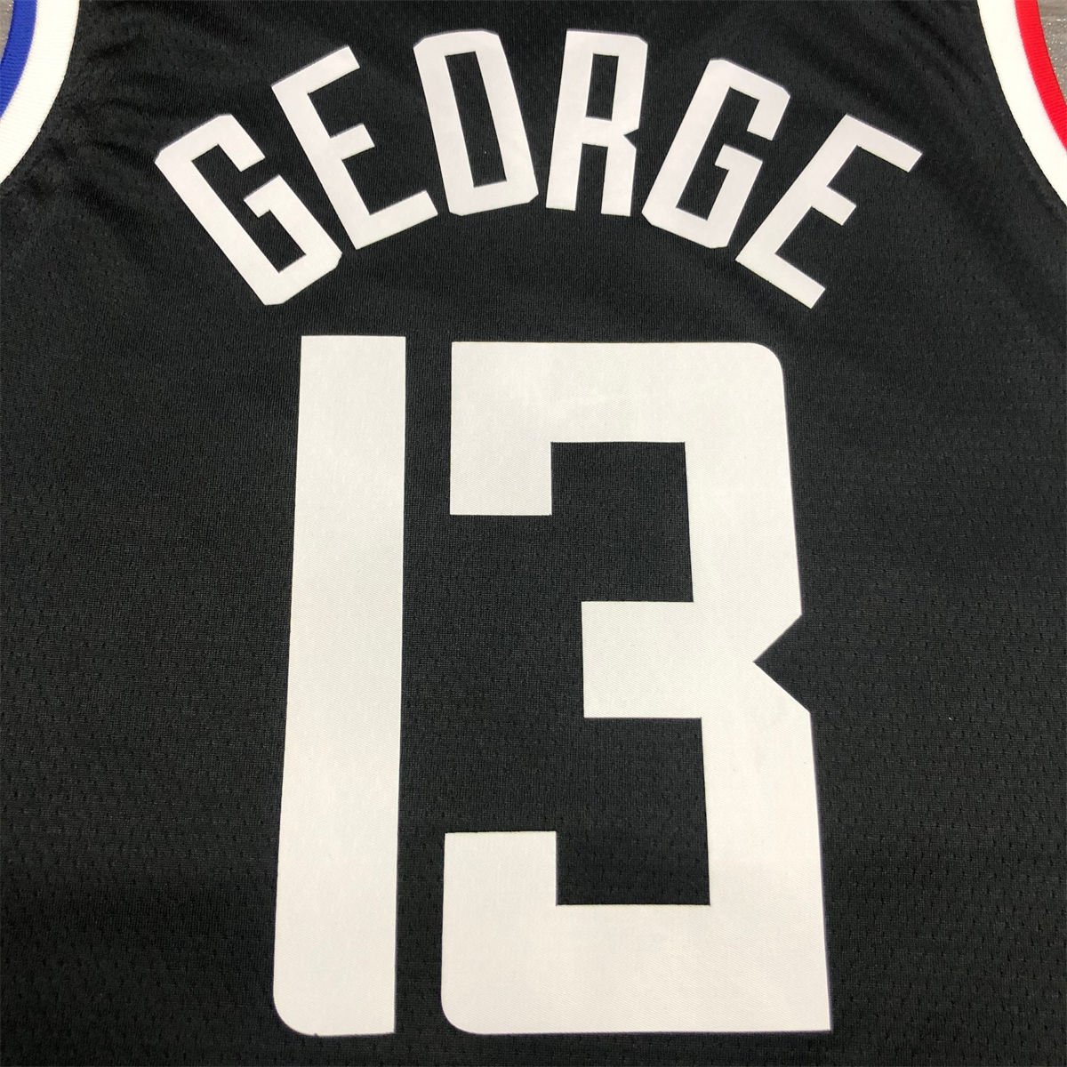 NBA Los Angeles Clippers V neck Black Jersey GEORGE#13 S-XXL