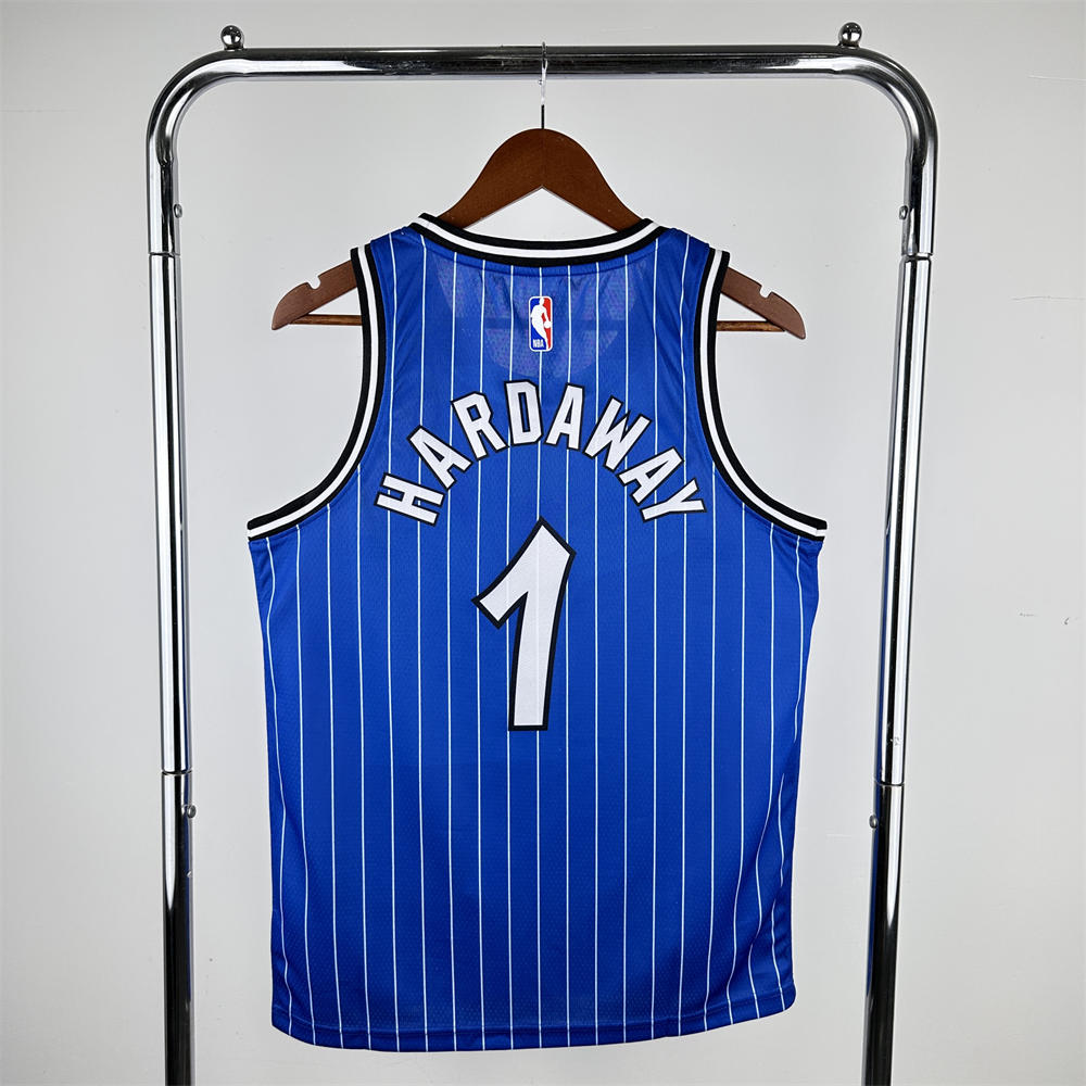NBA Orlando Magic 2019 Retro Edition Round Neck Blue Jersey HARDAWAY#1 S-XXL