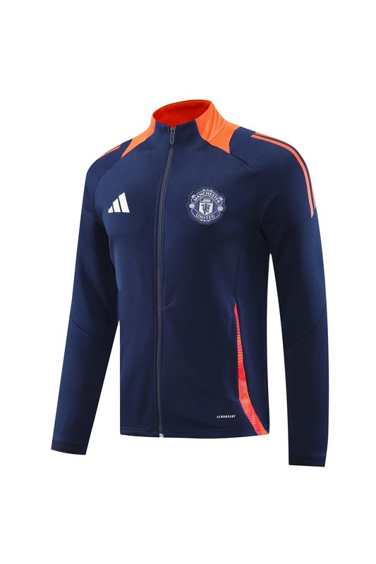 2024 Manchester United Royal Blue Jacket Training Suit Set Football Team Shirt Sports Fashion