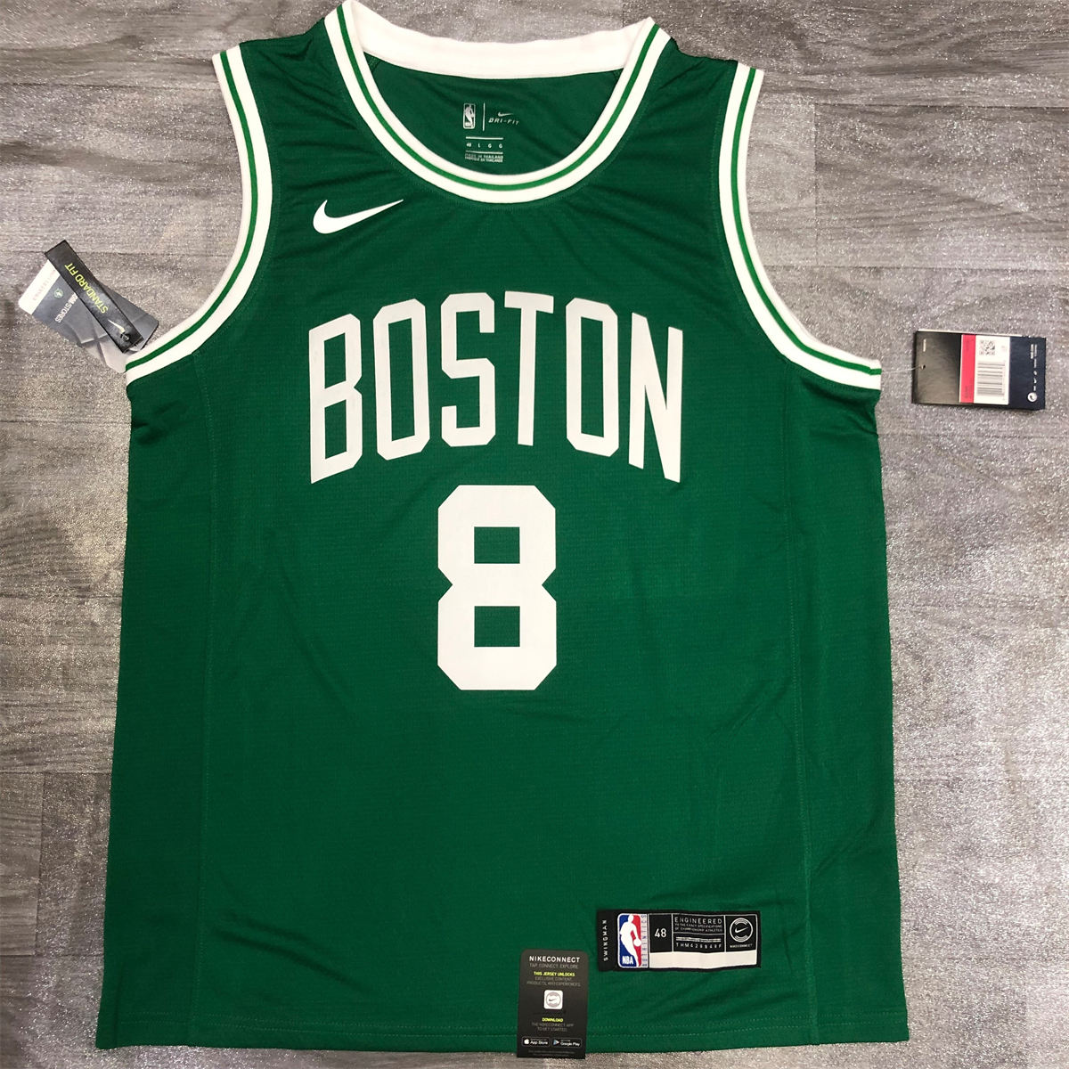 NBA Boston Celtics round neck Retro Green Jersey Walker#8 S-XXL