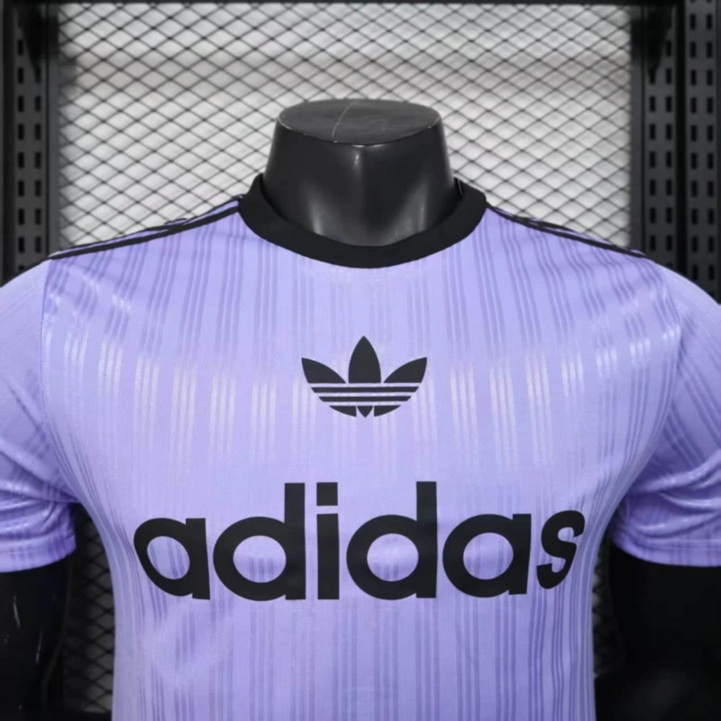25/26 Adidas Trefoil casual Purple jersey Player Version