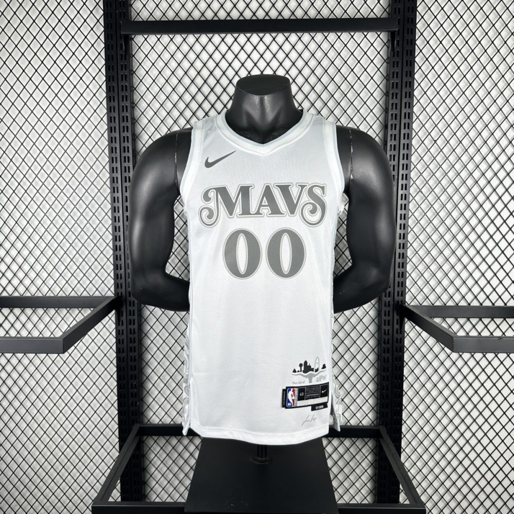 NBA Dallas Mavericks 24/25 City Edition V-Neck White Jersey CHRISTIE#00 S-XXL
