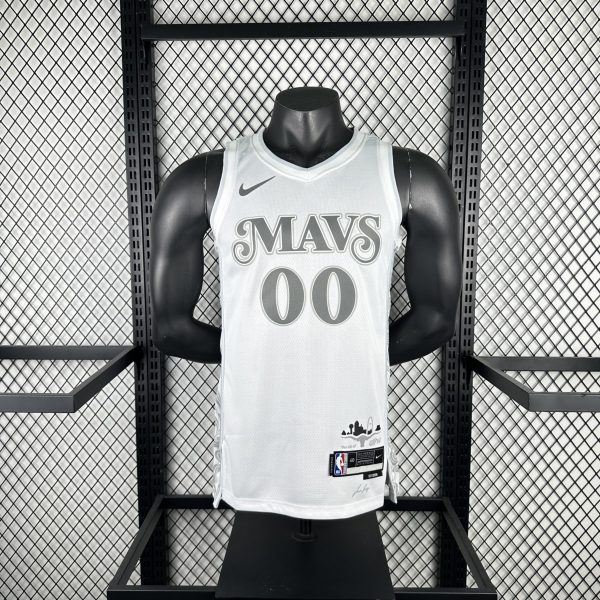 NBA Dallas Mavericks 24/25 City Edition V-Neck White Jersey CHRISTIE#00 S-XXL