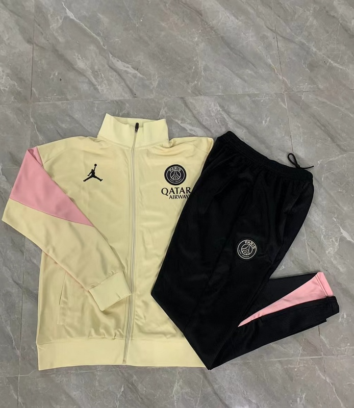 2024/25 Paris apricot Jacket Training Suit Set Football Team Shirt Sports Fashion