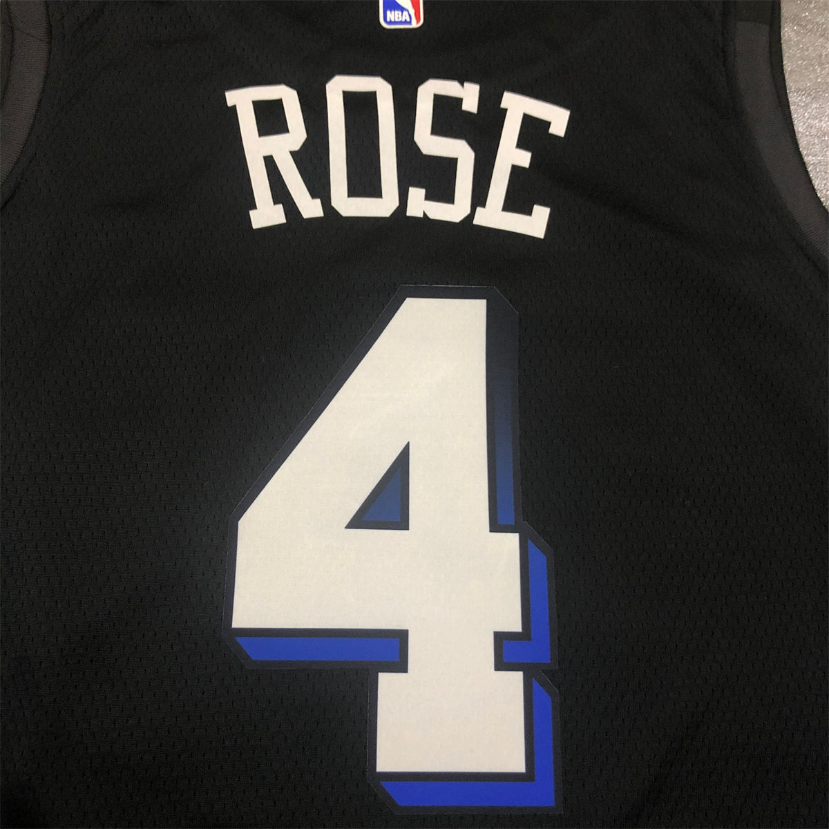 NBA New York Knicks Round Neck Black jersey ROSE#4 S-XXL