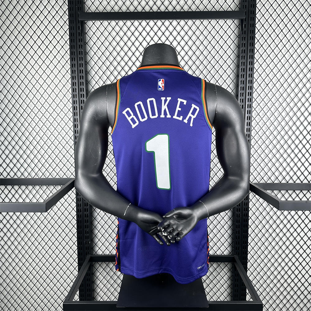 NBA Phoenix Suns 24/25 City Edition BOOKER#1 Purple Jersey S-XXL