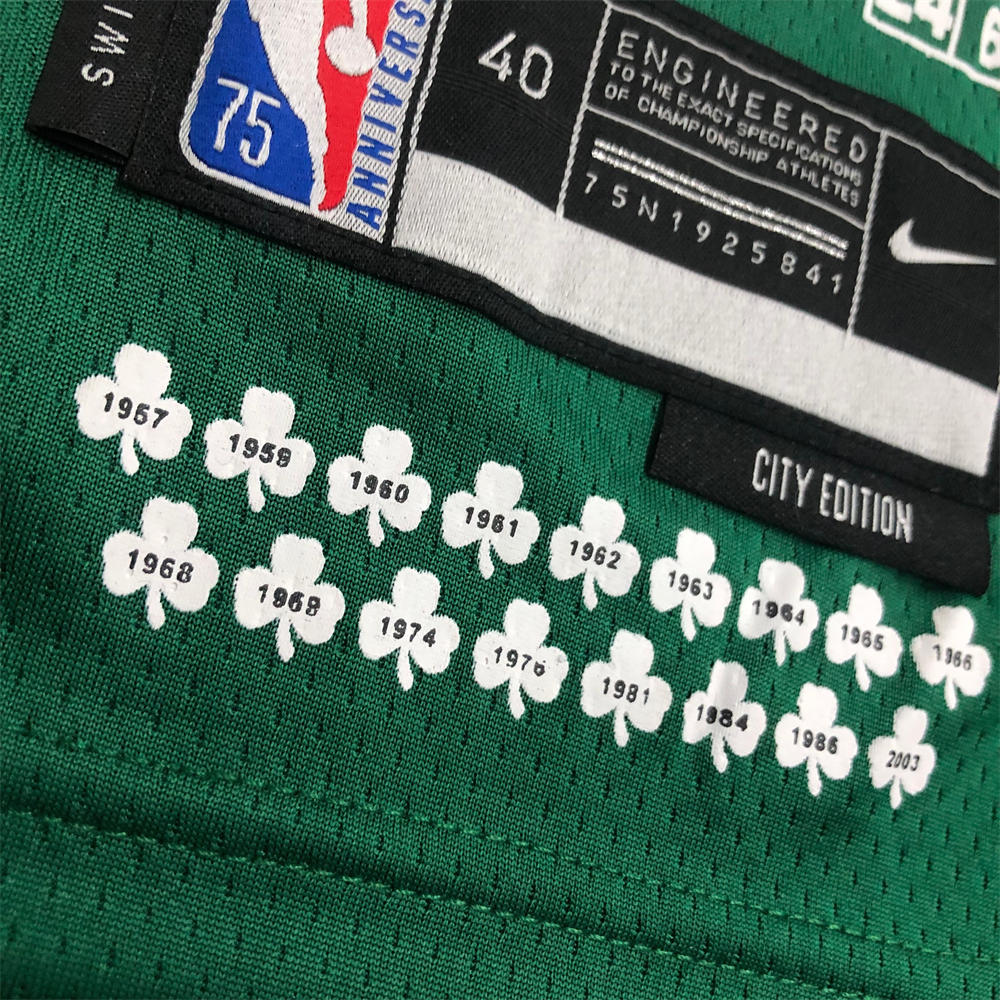 NBA Boston Celtics Round Neck 75th anniversary Green Jersey IRVING#11 S-XXL