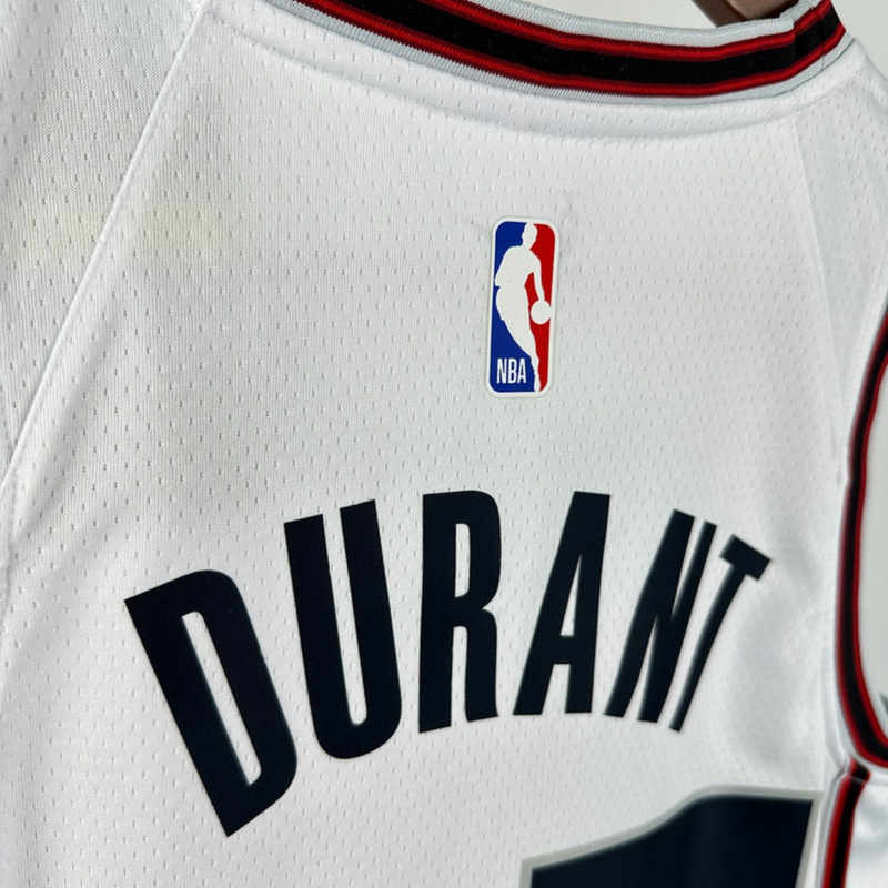 NBA Houston Rockets 2025 V-Neck City Edtion White Jersey DURANT#35 S-XXL