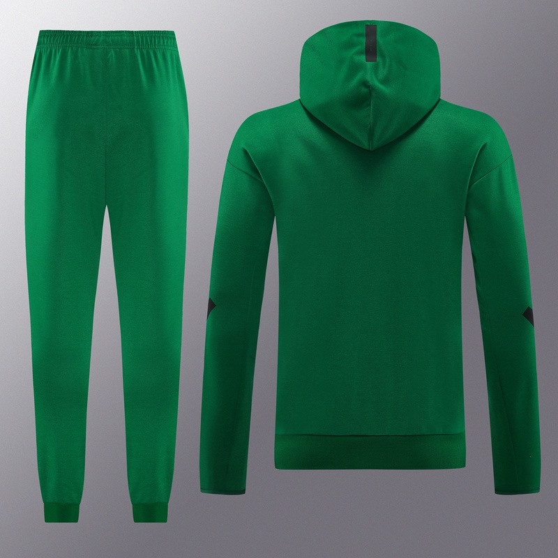 2024 Adidas Green Hoodie Jacket Kit Set Football Team Shirt Sports Fashion