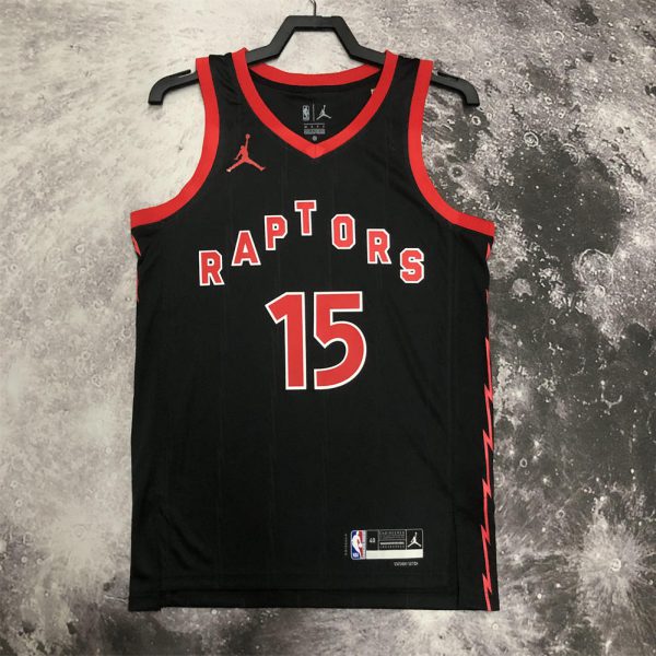 NBA Toronto Raptors V-Neck Black jersey CARTER#15 S-XXL